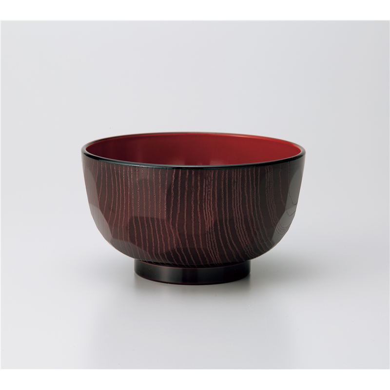 古林陶器 会津漆器茶筒・茶こぼし・大椀 紅溜 亀甲大椀 1173740197 1個（ご注文単位1個）【直送品】