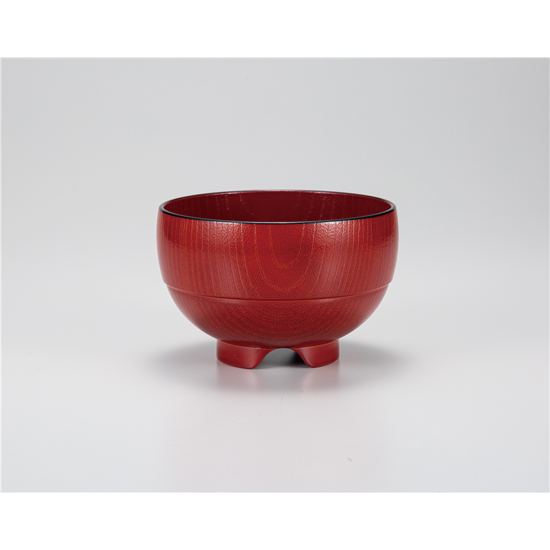 古林陶器 会津漆器茶筒・茶こぼし・大椀 朱 スタック大椀 1268850397 1個（ご注文単位1個）【直送品】