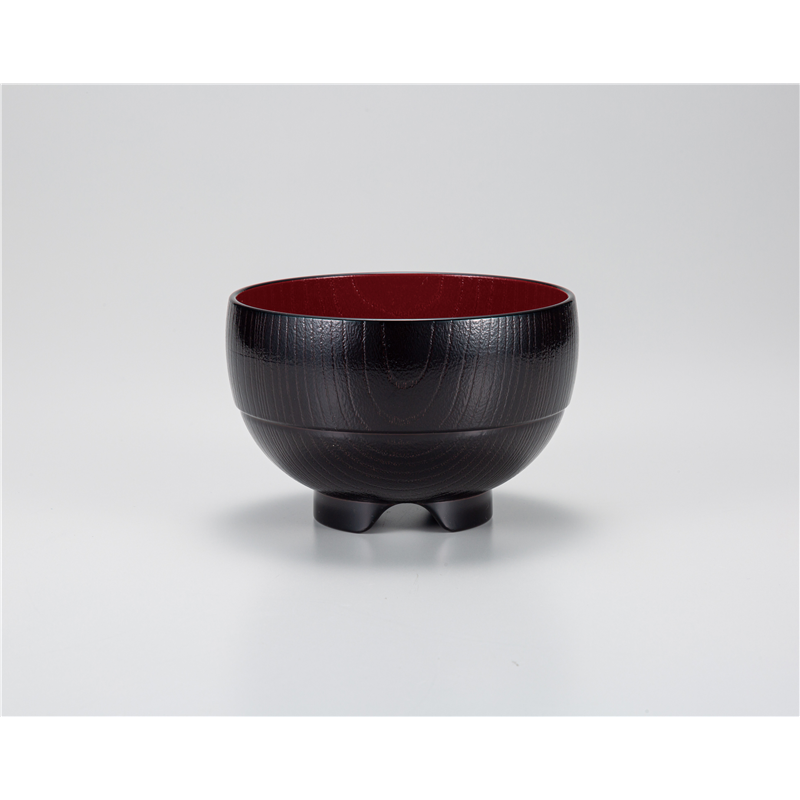 古林陶器 会津漆器茶筒・茶こぼし・大椀 溜 スタック大椀 1268850297 1個（ご注文単位1個）【直送品】