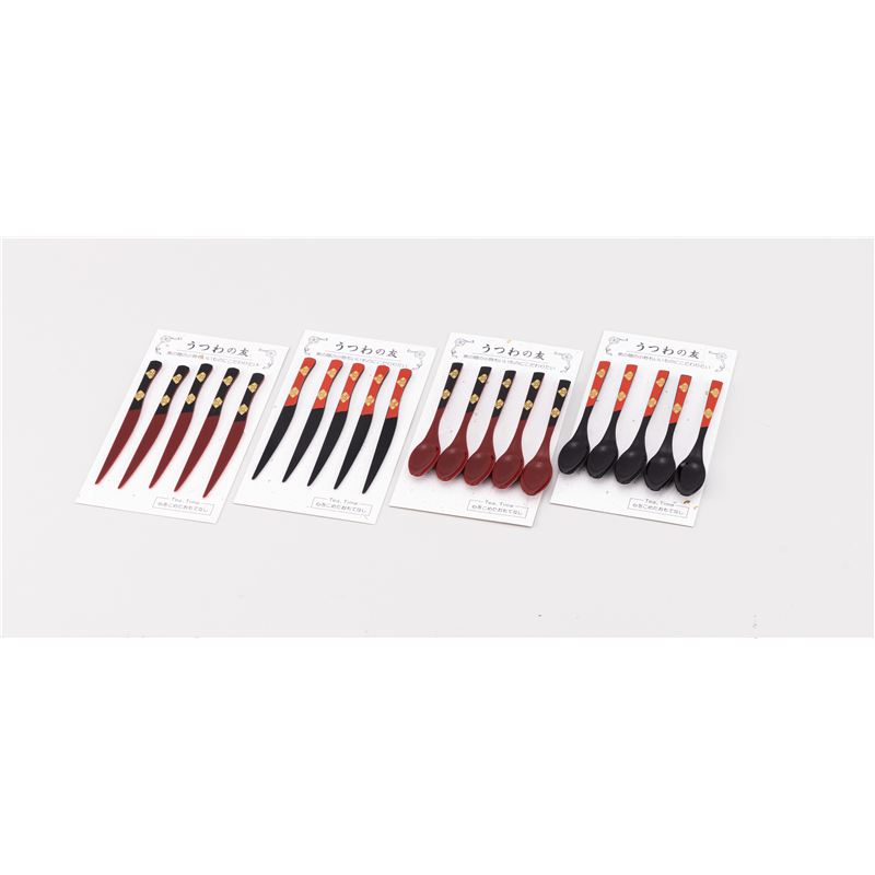 古林陶器 会津漆器カトラリー 赤ナイフ(5P) 平安 袋付 1269350197 1個（ご注文単位1個）【直送品】