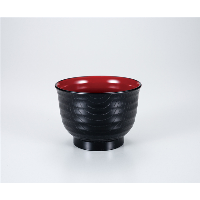 古林陶器 越前漆器椀 ロクロ汁椀(小) 黒内朱 869610698 1個（ご注文単位1個）【直送品】