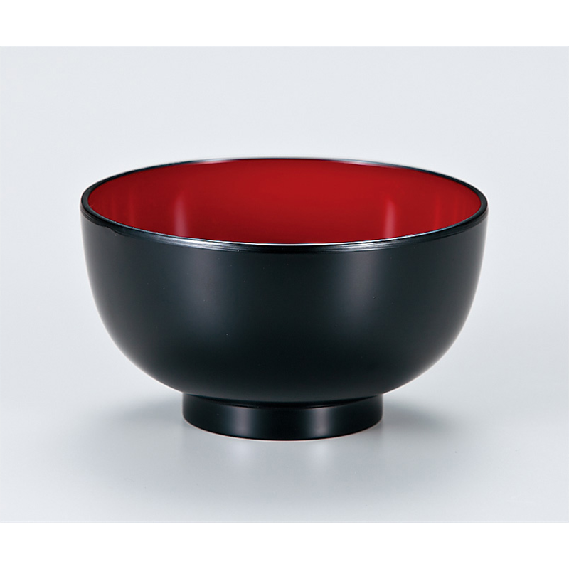 古林陶器 越前漆器椀 味真野汁椀 黒内朱 766430298 1個（ご注文単位1個）【直送品】