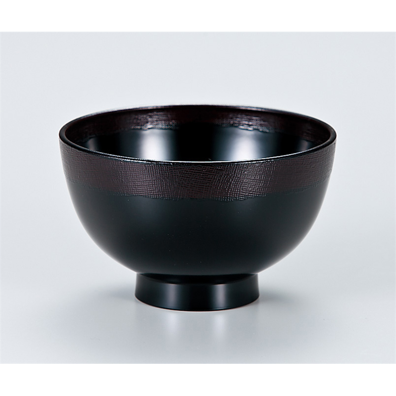 古林陶器 越前漆器椀 3.8 布着汁椀 溜 766430398 1個（ご注文単位1個）【直送品】