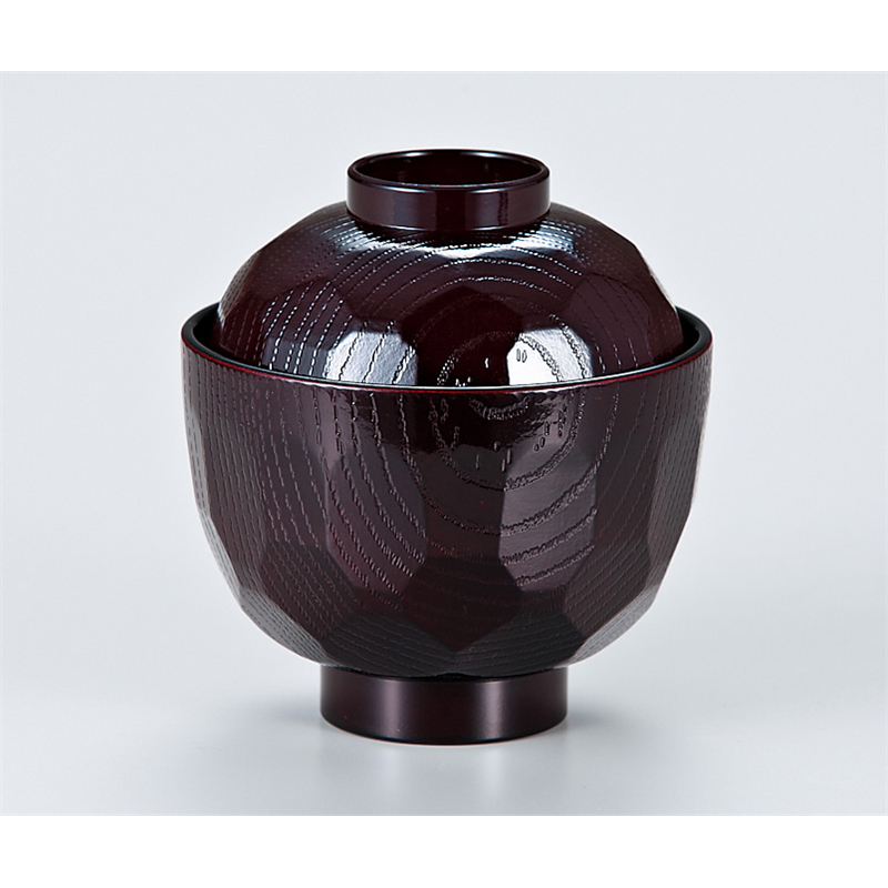 古林陶器 越前漆器椀 3.2 亀甲椀 溜内黒 766440298 1個（ご注文単位1個）【直送品】