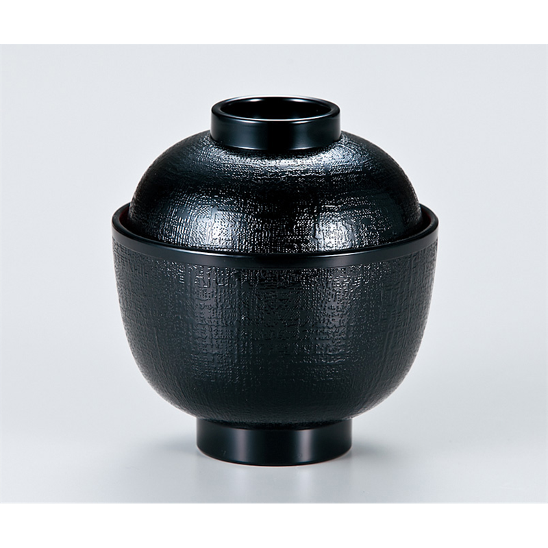 古林陶器 越前漆器椀 布目小吸椀 黒内朱 766440398 1個（ご注文単位1個）【直送品】