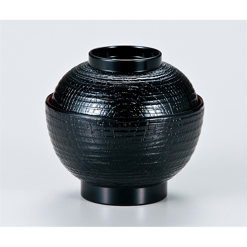 古林陶器 越前漆器椀 荒筋小吸椀 黒内朱 766450398 1個（ご注文単位1個）【直送品】