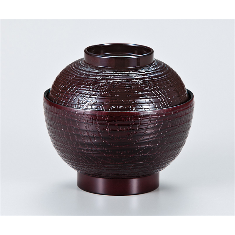 古林陶器 越前漆器椀 荒筋小吸椀 溜内黒 766450498 1個（ご注文単位1個）【直送品】