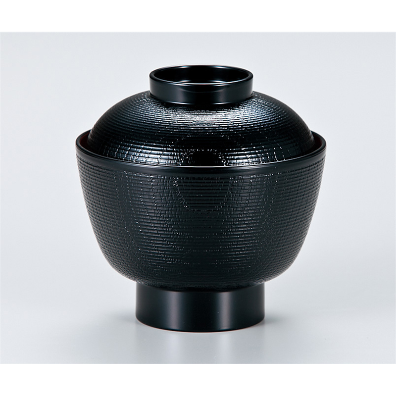 古林陶器 越前漆器椀 千筋ケヤキ定食椀 黒内朱 766460398 1個（ご注文単位1個）【直送品】