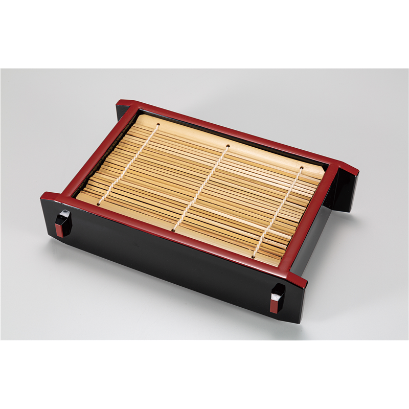 古林陶器 越前漆器セイロ 隅切長角セイロ 黒天朱 1270630398 1個(ご注文単位1個)【直送品】