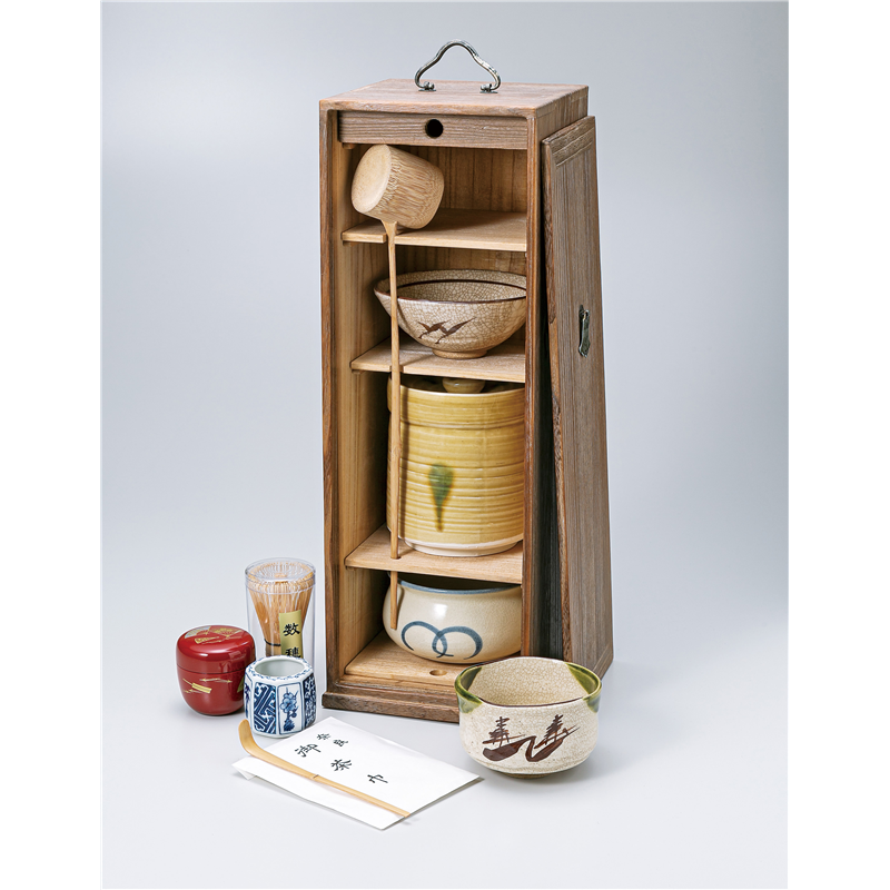 古林陶器 茶道具特選 茶道具(茶箱)焼桐短冊箱揃 1364330279 1個（ご注文単位1個）【直送品】