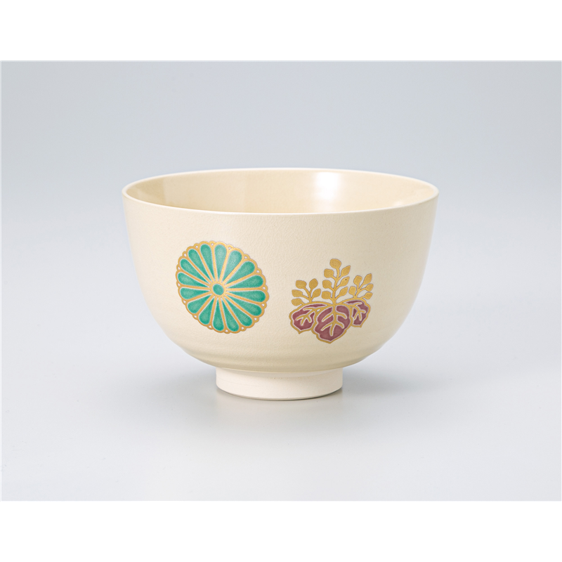 古林陶器 抹茶碗 仁清抹茶碗 菊桐(化粧箱入) 1364430115 1個（ご注文単位1個）【直送品】