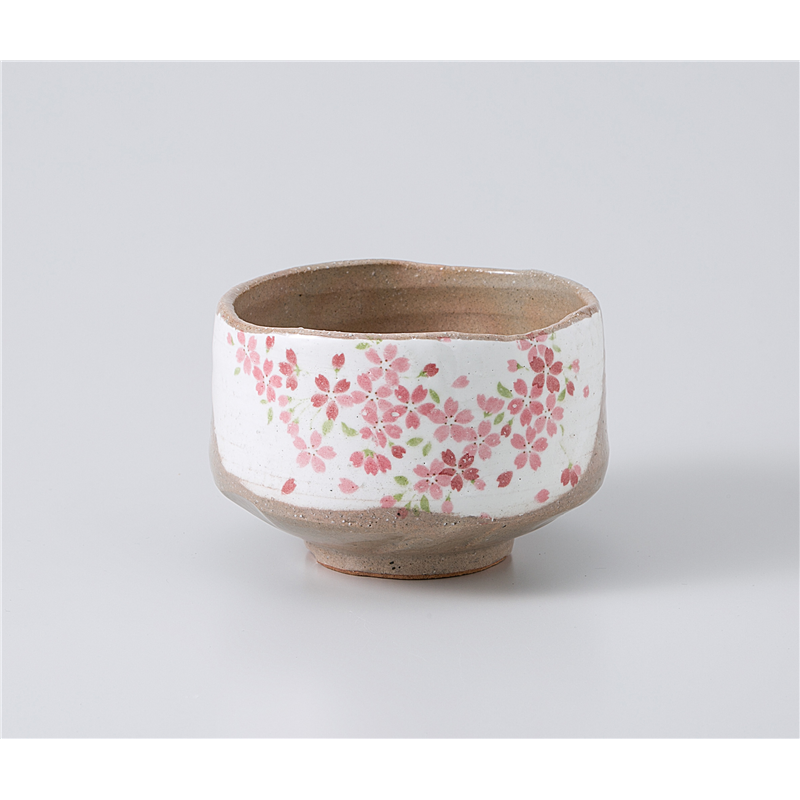古林陶器 抹茶碗 白化粧桜 抹茶碗 (トムソン箱) 1177750515 1個（ご注文単位1個）【直送品】