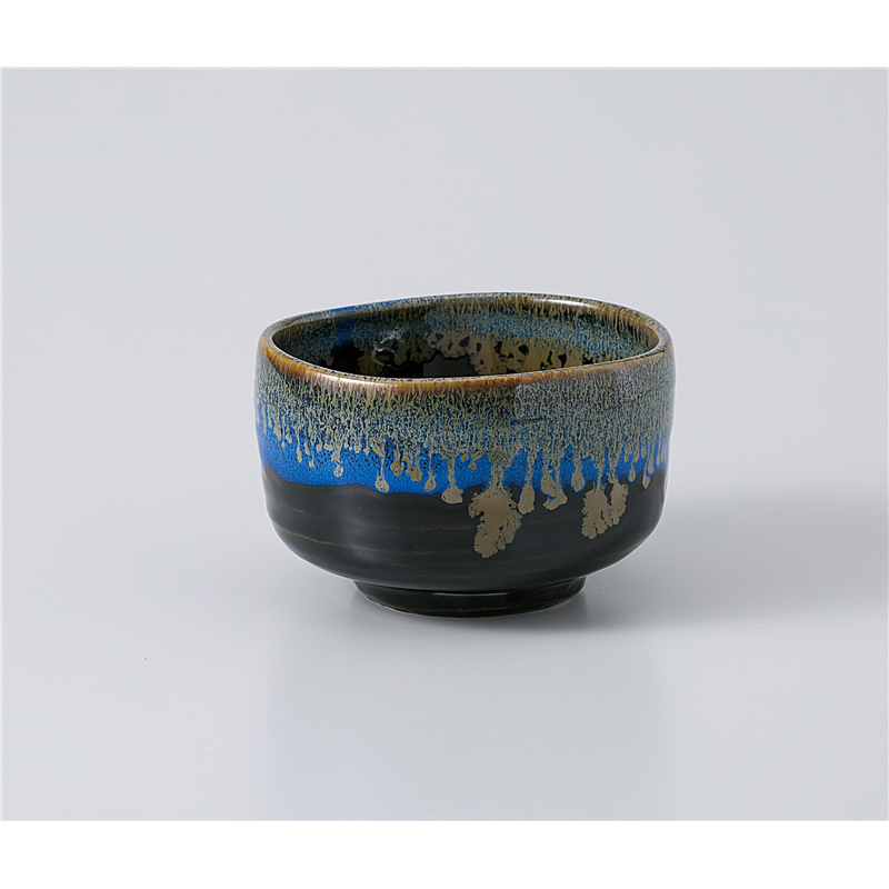 古林陶器 抹茶碗 黒ブルー抹茶碗 1177810351 1個（ご注文単位1個）【直送品】