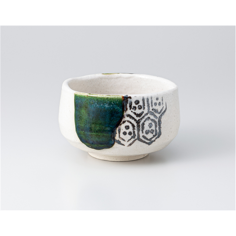 古林陶器 抹茶碗 織部紋抹茶碗(トムソン箱) 1364720374 1個（ご注文単位1個）【直送品】