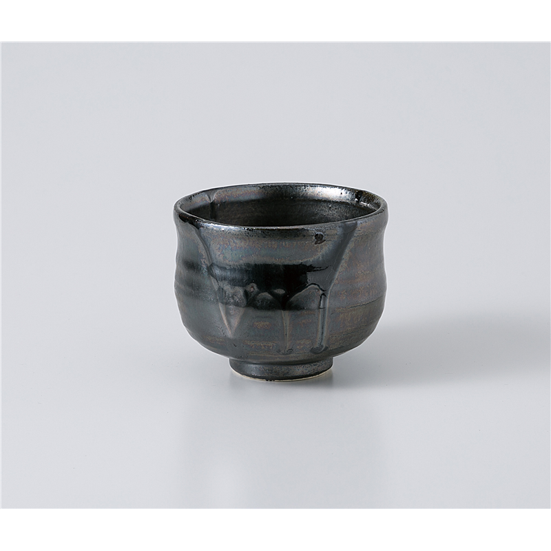 古林陶器 抹茶碗 野点茶碗 いぶし黒 (トムソン箱) 1177950615 1個（ご注文単位1個）【直送品】