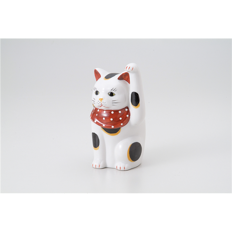 古林陶器 インテリア小物 縁起物赤絵手長猫 左 570020879 1個（ご注文単位1個）【直送品】