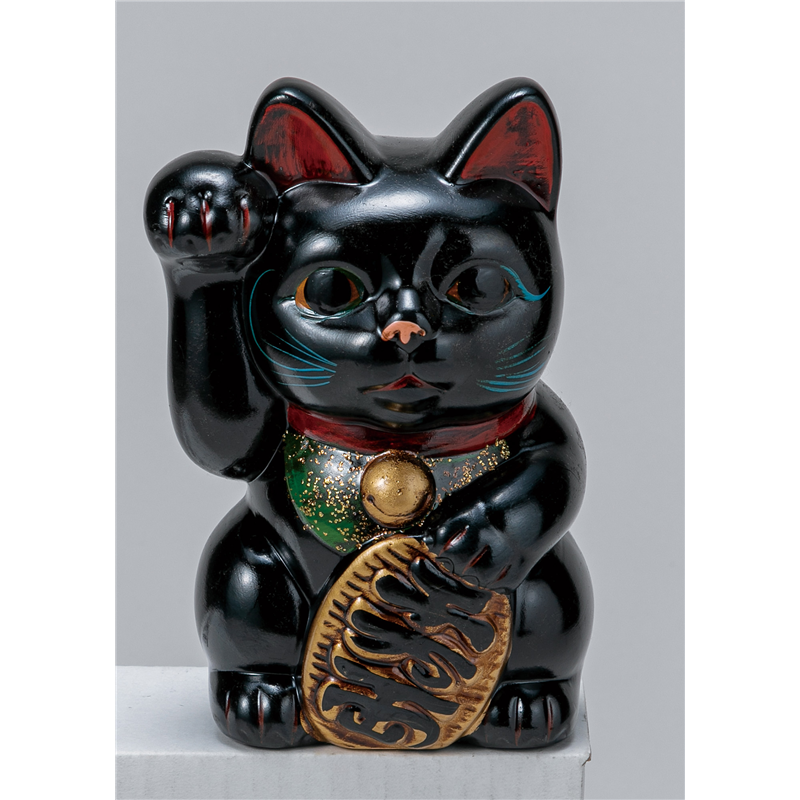 古林陶器 インテリア小物 レトロ招き猫千万両黒左 1178020379 1個（ご注文単位1個）【直送品】