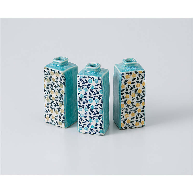 古林陶器 ミニ花瓶 角筒小花(緑) 1178420720 1個（ご注文単位1個）【直送品】