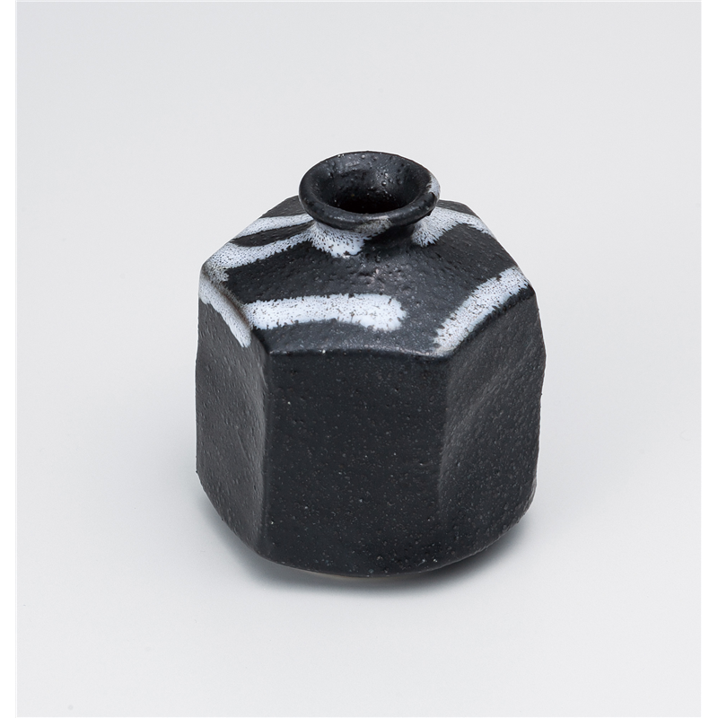 古林陶器 ミニ花瓶 黒六角ミニ花瓶 1078330657 1個（ご注文単位1個）【直送品】