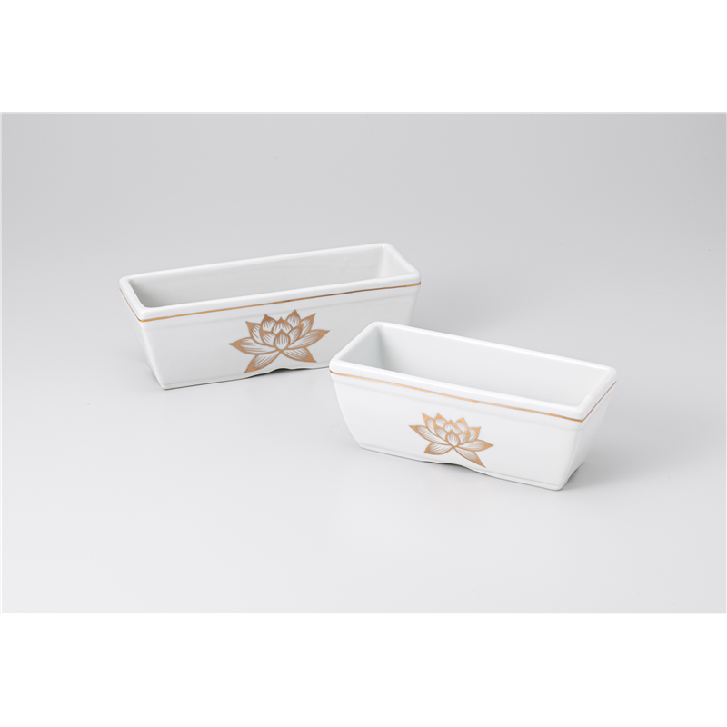 古林陶器 仏神具 金ハス長角香炉6.0 1274140170 1個（ご注文単位1個）【直送品】