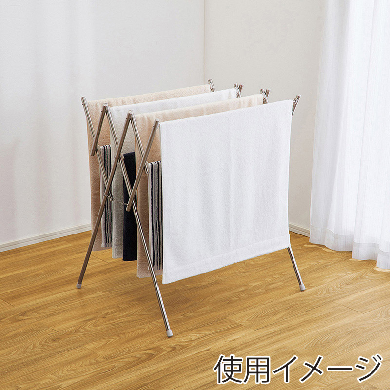 中山福 伸縮小物干し ライトグレー NY-291 1個（ご注文単位1個）【直送品】