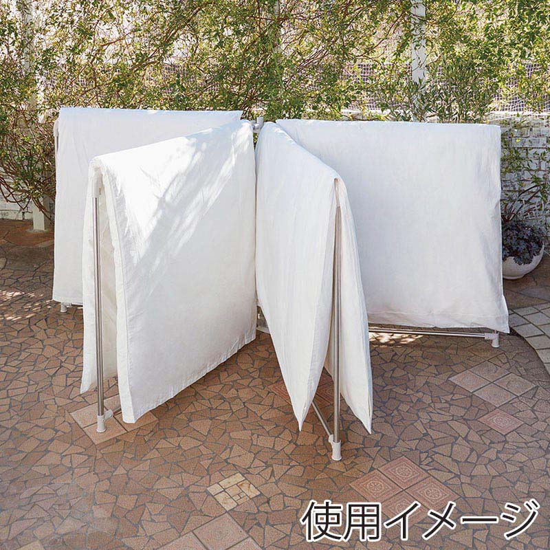 中山福 扇形4枚ふとん干し ライトグレー NY-290 1個（ご注文単位1個）【直送品】