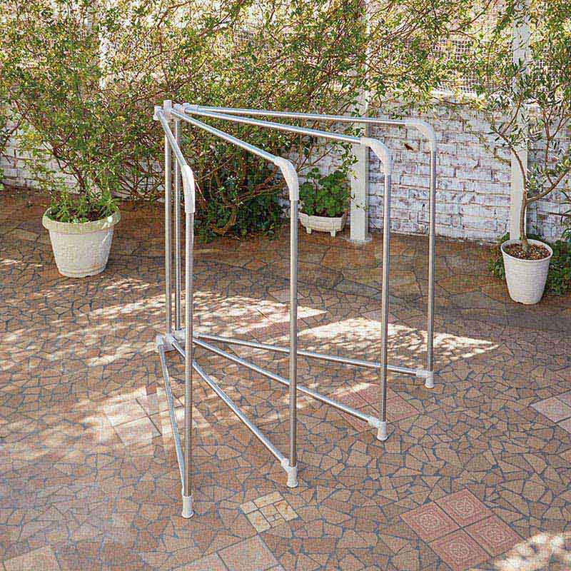 中山福 扇形4枚ふとん干し ライトグレー NY-290 1個（ご注文単位1個）【直送品】