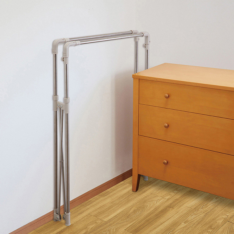 中山福 多機能物干し ライトグレー NY-289 1個(ご注文単位1個)【直送品】