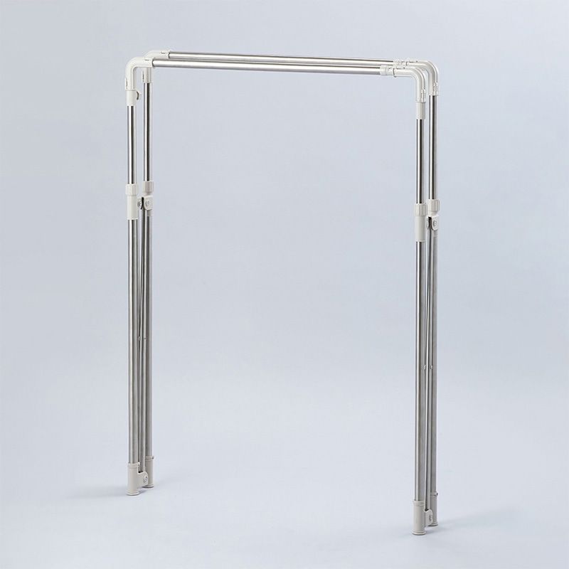 中山福 多機能物干し ライトグレー NY-289 1個(ご注文単位1個)【直送品】