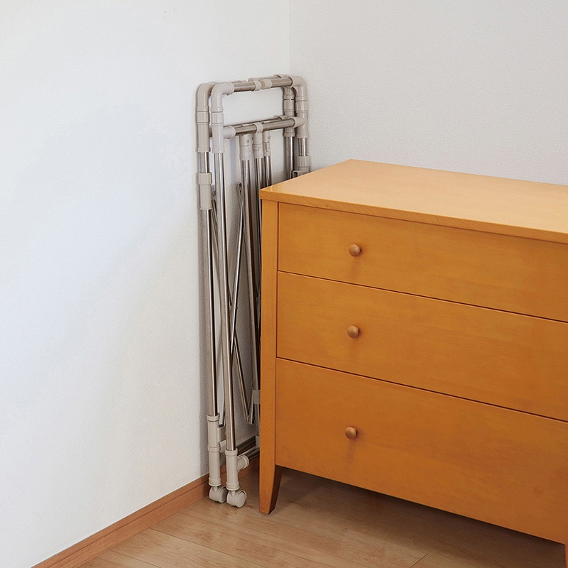 中山福 多機能物干し キャスター付き ライトグレー NY-287 1個(ご注文単位1個)【直送品】