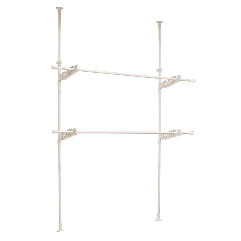 中山福 つっぱり物干し ライトグレー NY-284 1個（ご注文単位1個）【直送品】