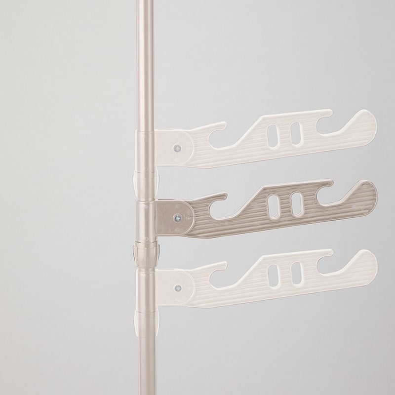 中山福 つっぱり物干し ライトグレー NY-284 1個(ご注文単位1個)【直送品】
