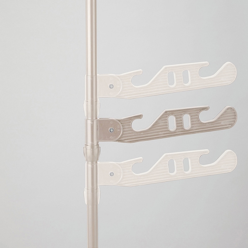 中山福 つっぱり物干し ライトグレー NY-283 1個（ご注文単位1個）【直送品】