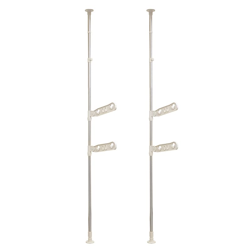 中山福 つっぱり物干し ライトグレー NY-282 1個（ご注文単位1個）【直送品】