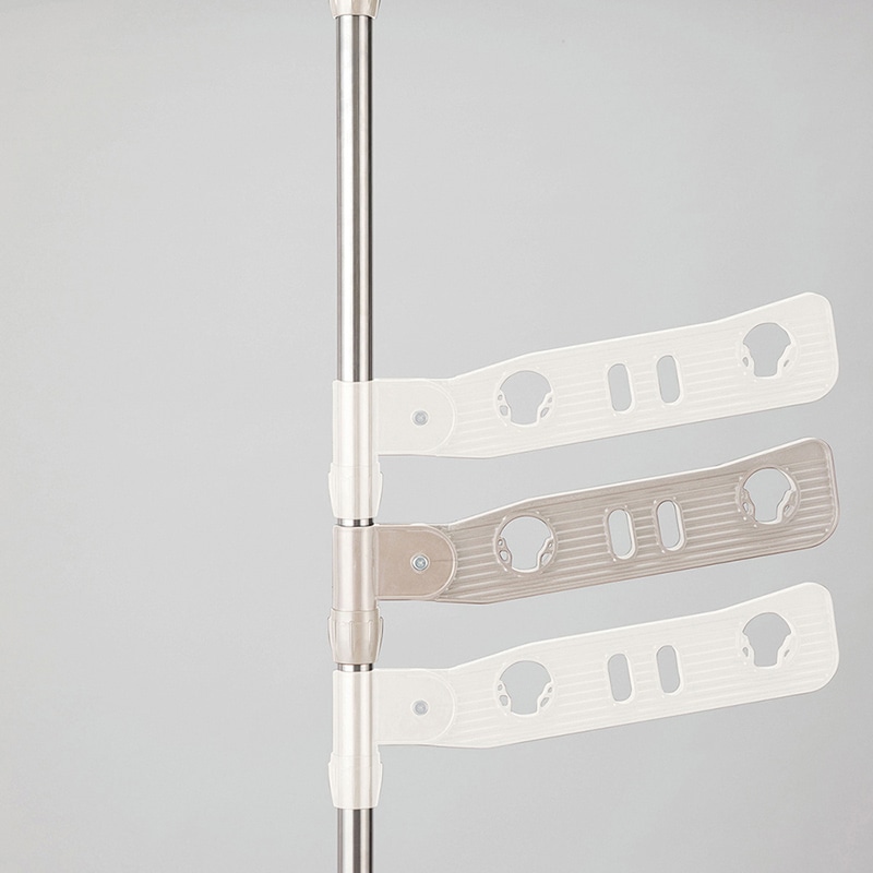 中山福 つっぱり物干し ライトグレー NY-282 1個(ご注文単位1個)【直送品】