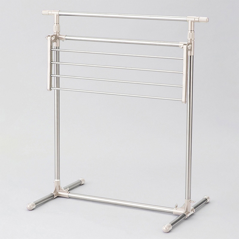 中山福 伸縮自在物干し H型 ライトグレー NY-276 1個(ご注文単位1個)【直送品】