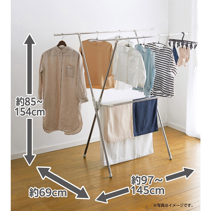 中山福 物干し X型 ライトグレー NY-275 1個(ご注文単位1個)【直送品】