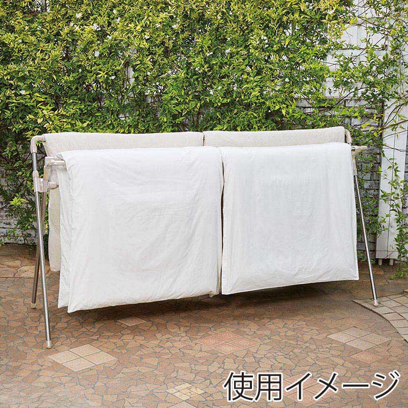 中山福 伸縮ふとん干し ハンガーフック付 ライトグレー NY-274 1個(ご注文単位1個)【直送品】