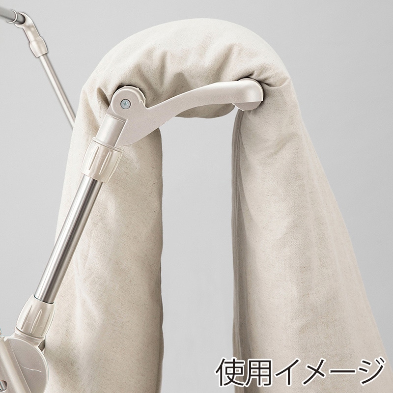 中山福 伸縮ふとん干し ハンガーフック付 ライトグレー NY-274 1個(ご注文単位1個)【直送品】