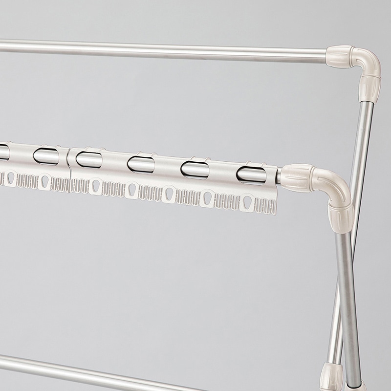 中山福 伸縮ふとん干し ハンガーフック付 ライトグレー NY-274 1個(ご注文単位1個)【直送品】