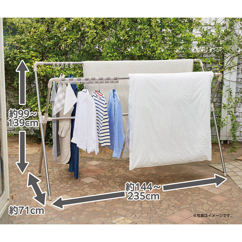 中山福 ふとん干し ライトグレー NY-273 1個(ご注文単位1個)【直送品】