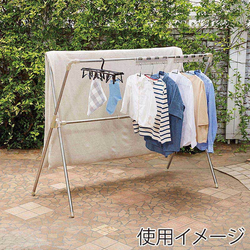 中山福 コンパクトふとん干し ライトグレー NY-272 1個(ご注文単位1個)【直送品】