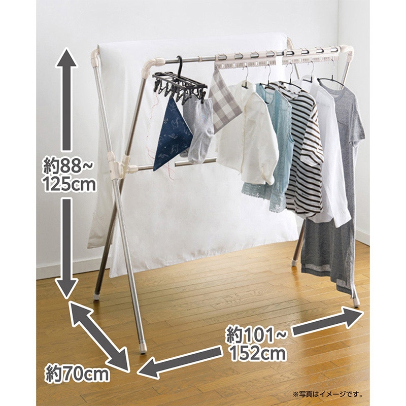 中山福 コンパクトふとん干し ライトグレー NY-272 1個(ご注文単位1個)【直送品】