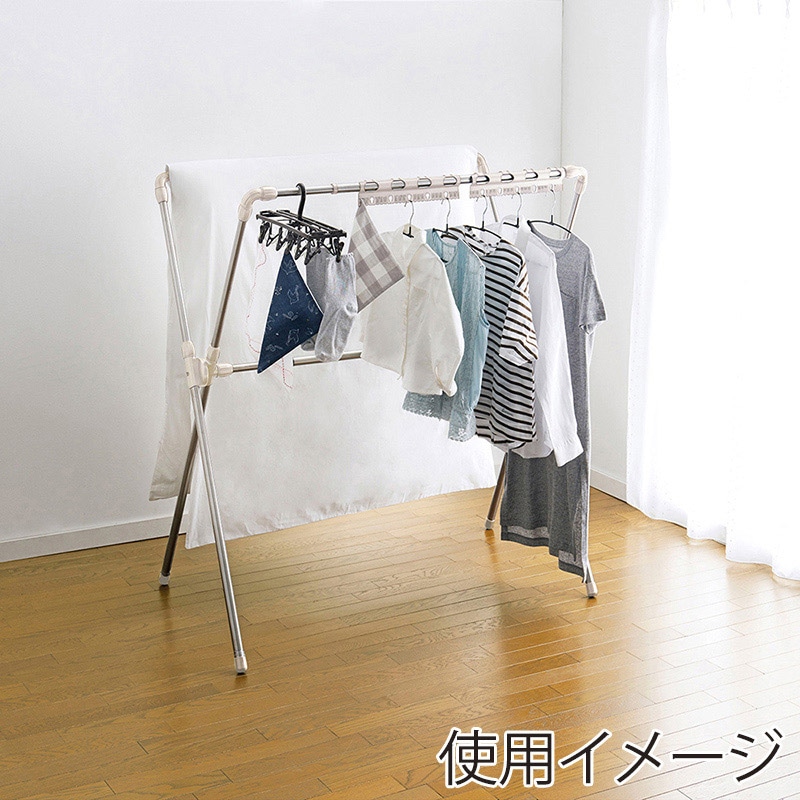 中山福 コンパクトふとん干し ライトグレー NY-272 1個(ご注文単位1個)【直送品】