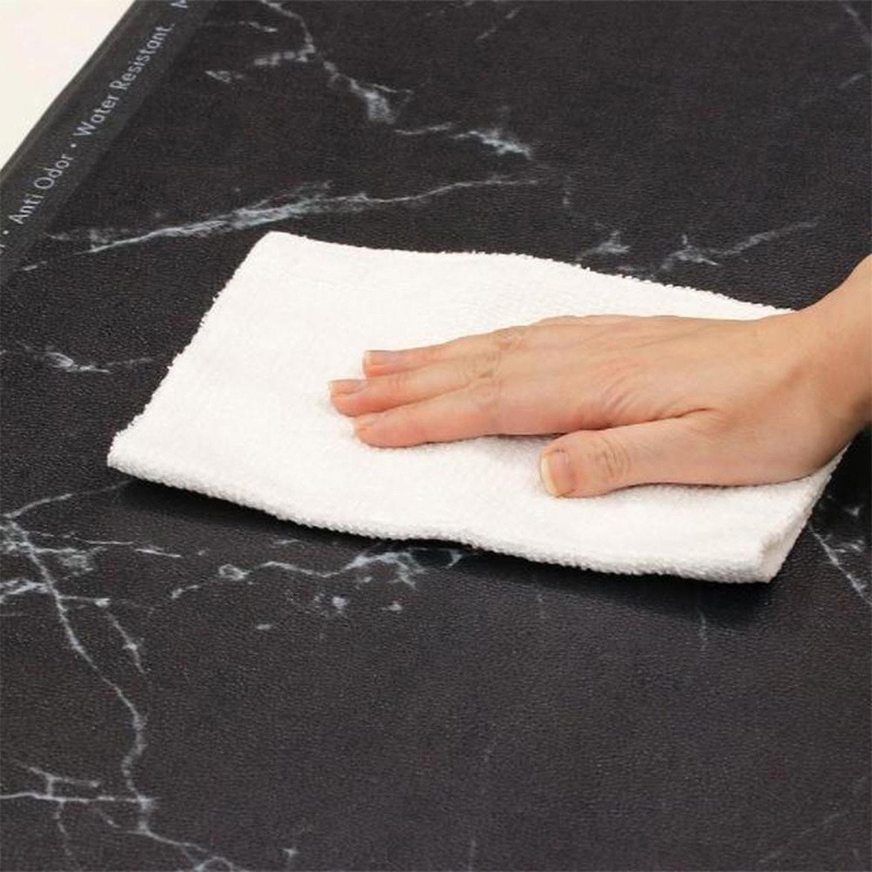 中山福 マーブルキッチン キッチンマット 40×120 大理石柄 ブラック NX-193 1枚(ご注文単位1枚)【直送品】