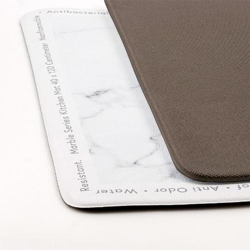 中山福 マーブルキッチン キッチンマット 40×120 大理石柄 ホワイト NX-191 1枚(ご注文単位1枚)【直送品】