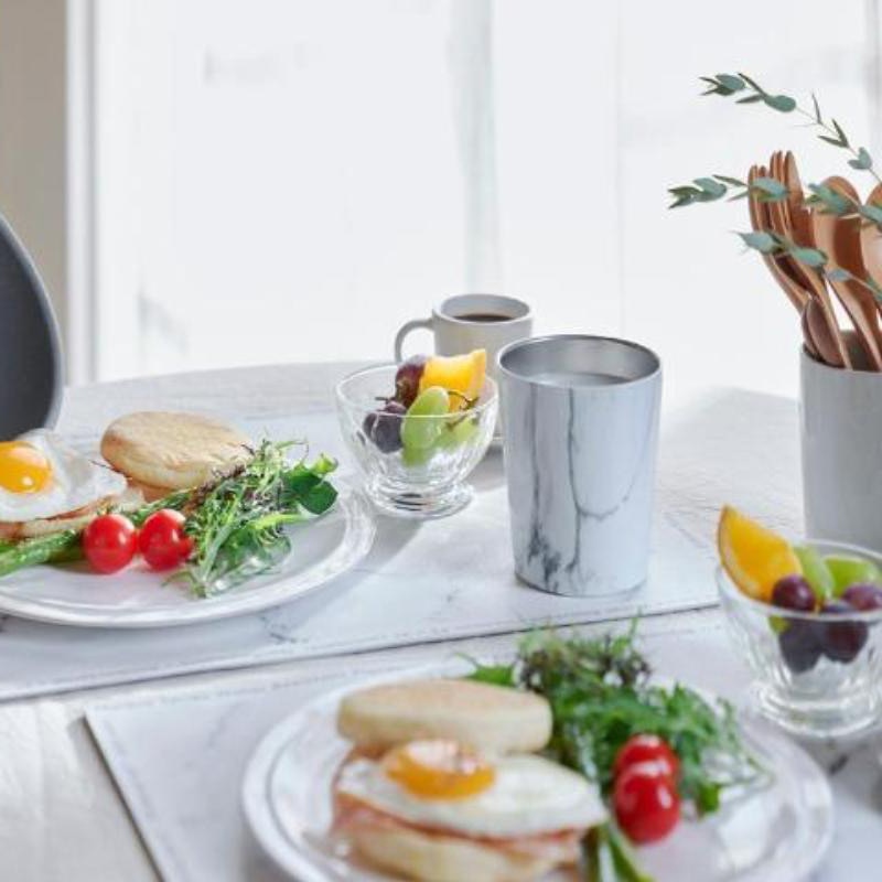 中山福 マーブルキッチン タンブラー 380ml 大理石柄 ホワイト NX-171 1個(ご注文単位1個)【直送品】