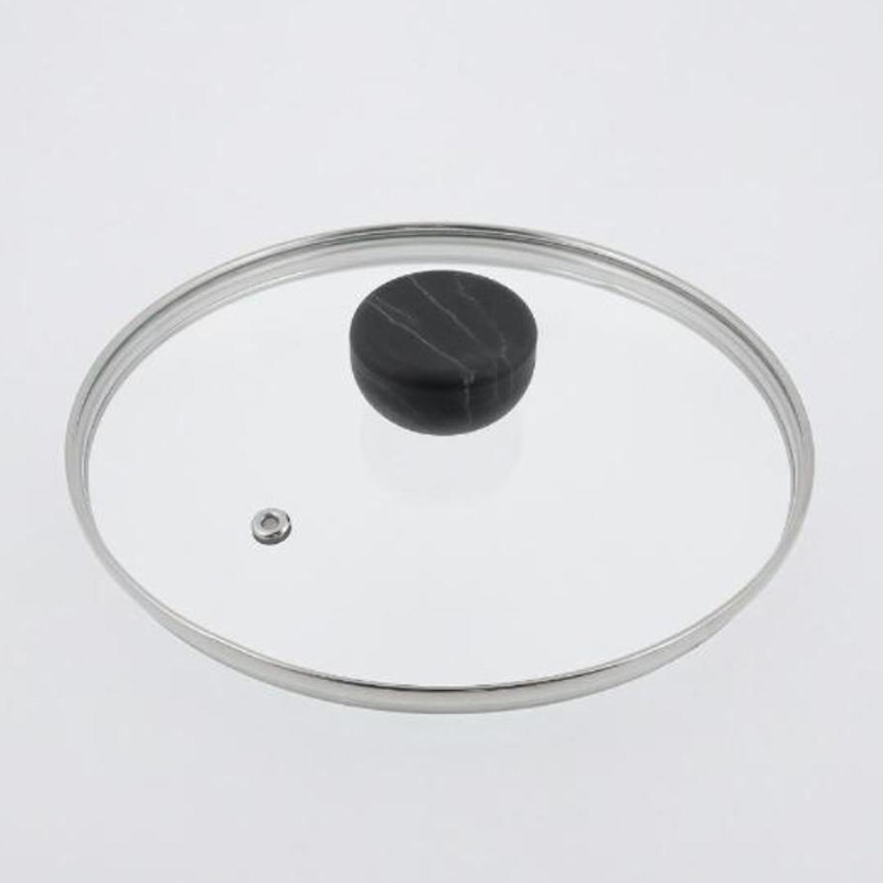 中山福 マーブルキッチン 片手鍋 ガラス蓋付 IH対応 18cm 大理石柄 ブラック NX-151 1個(ご注文単位1個)【直送品】