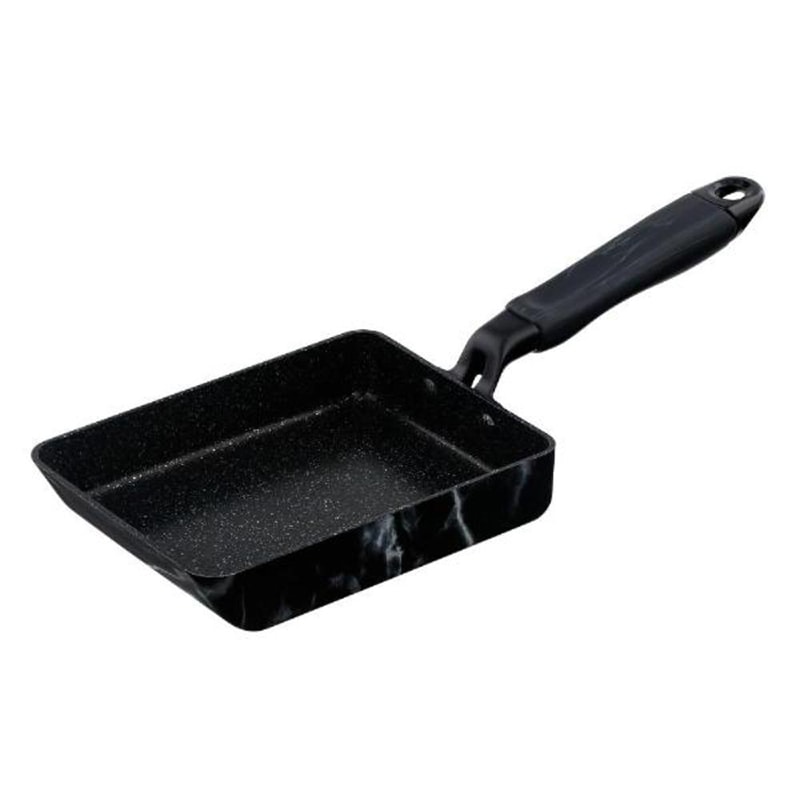 中山福 マーブルキッチン エッグパン IH対応 13×18 ブラック NX-135 1個（ご注文単位1個）【直送品】