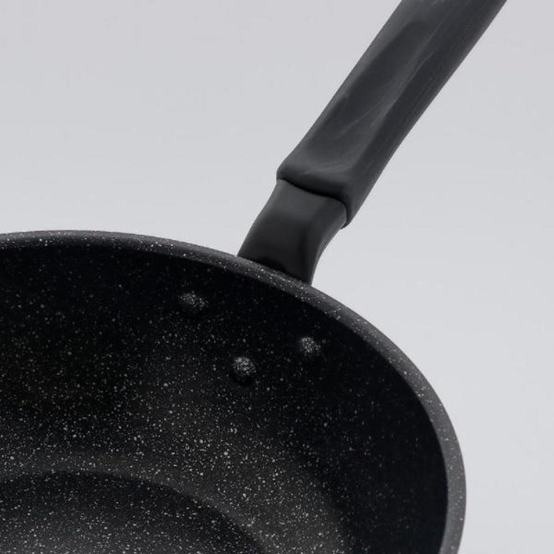 中山福 マーブルキッチン 深型フライパン IH対応 24cm ブラック NX-134 1個(ご注文単位1個)【直送品】